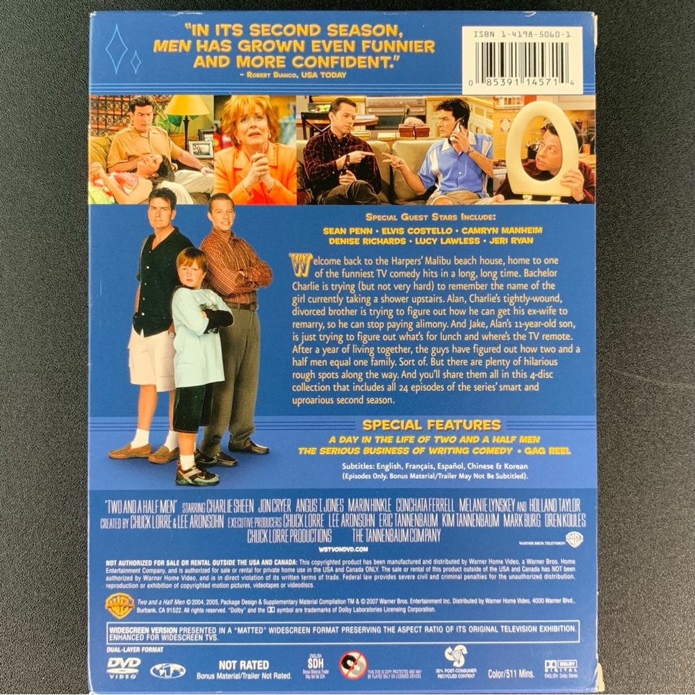 Two and a Half Men Complete Seasons 1 and 2 DVD Bundle Set. - Picture 11 of 16